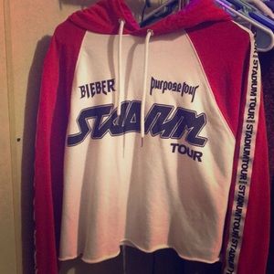 Justin Bieber Stadium Tour Cropped long sleeve
